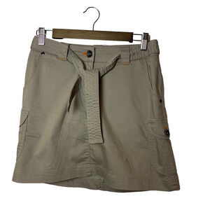 Nike Golf Skirt Sz 2 Built-In Belt Gray Dri-Fit Cargo Pockets
